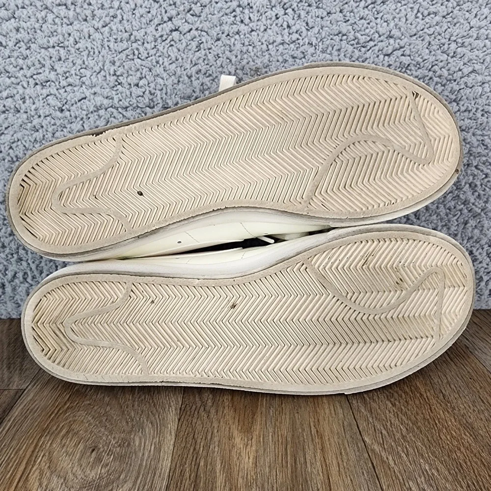 Nike Blazer‎ Low Platform Women's 9.5 Sneakers Off White Leather Suede Shoes